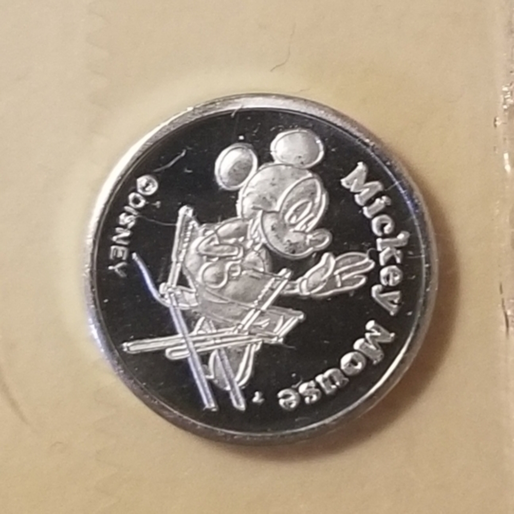 Disney Mickey Mouse Silver Collectible Coin